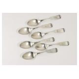 6 Whiting Sterling Silver Teaspoons