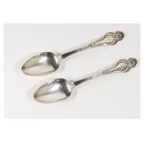Pair of Coin Silver Table Spoons By Philo Gilbert