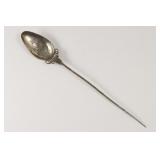 Silver Decorative Serving Spoon With Pick Handle