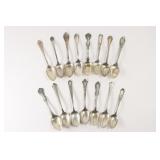 15 Miscellaneous Sterling Silver Teaspoons
