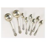 8 Reed & Barton "Georgian Rose" Sterling Spoons
