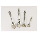 Misc Sterling Salt 7 Demitasse Spoons