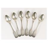 6 Philip Huntington Coin Silver Teaspoons