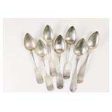 7 Misc Coin Silver Teaspoons