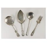 4 Sterling Silver Serving Pieces. Gorham & More