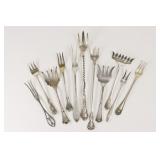 11 Misc Sterling Silver Serving Forks