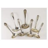 7 Misc Sterling Silver Ladles. Gorham & More
