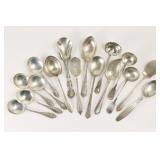 16 Misc Sterling Silver Spoons & Small Ladles.