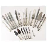 23 Pcs Sterling Handled Knives/Servers