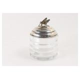 Honey Jar w/Sterling Silver Bee Lid