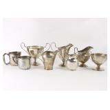 8 Pcs Sterling Silver Cups & Small Pitchers