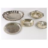 5 Pcs Sterling Silver Serving Dishes