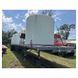 '87 Dorsey Flatbed Semi Trailer with poly tanks