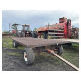 Metal Hayrack  six wheels  Approx 20'