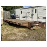 Pintle hitch flatbed trailer