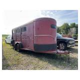 CM 3 horse slant w/ tack compartment