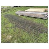 Stack of wire fence panels