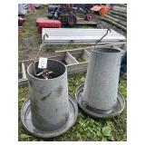 Pair of chicken feeders