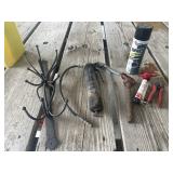 Greaser, hitch pins, hanging rack, carpet cleaner