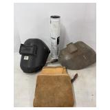 Welding helmet, rod and work belt