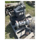 Air compressor and bench grinder