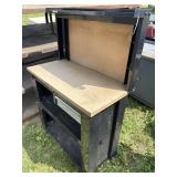 Work bench with shelves