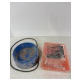 Paint trays and heated dog bowl