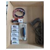 Small model cars, horseshoe hangers, plane,