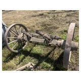 Back axel and wheels for wagon