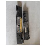 Two sets of mower blades