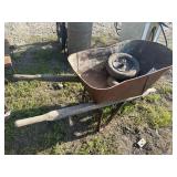 Wheelbarrow and spare wheels