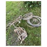 Bycycle frame with wheels