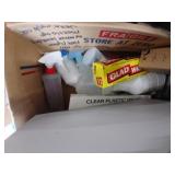 Spray bottles and a light and thermometer