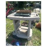 Plastic gardening cart