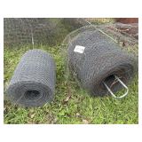 Rolls of chicken wire