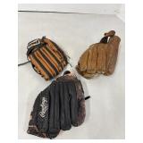 Baseball gloves (3)