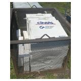 Cage with first aid boxes