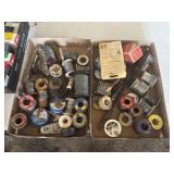 Two flats of soldering Wire and misc