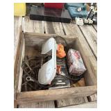 Drill bits, band saw, water pump