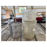 Containers and sieve