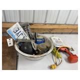 Drill, sockets, treble light, etc