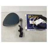 Band saw blades, sanding discs and bicycle pump