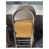 Metal folding chairs (5)