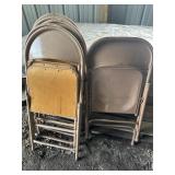 Metal folding chairs (6)