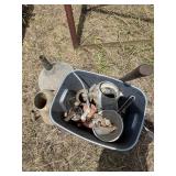 Oil cans, wrenches, etc