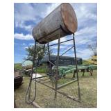 Fuel barrel on stand w/ pump