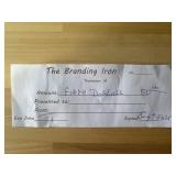 $50 Gift Certificate to The Branding Iron