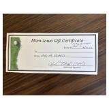 Gift Certificate for 18 holes and Cart for