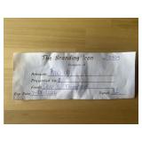 $100 Gift Certificate to The Branding Iron