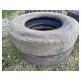 Stack of 11R24.5 tires (2)